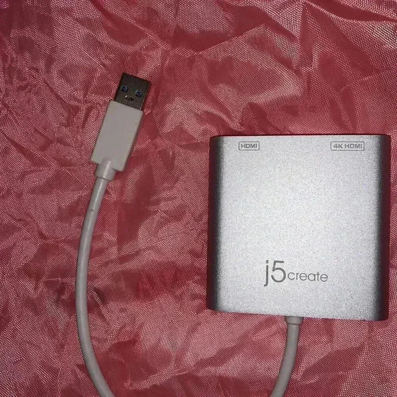 j5create - USB 3.0 to Dual HDMI Multi-Monitor Adapter - Silver - Picture 4 of 7